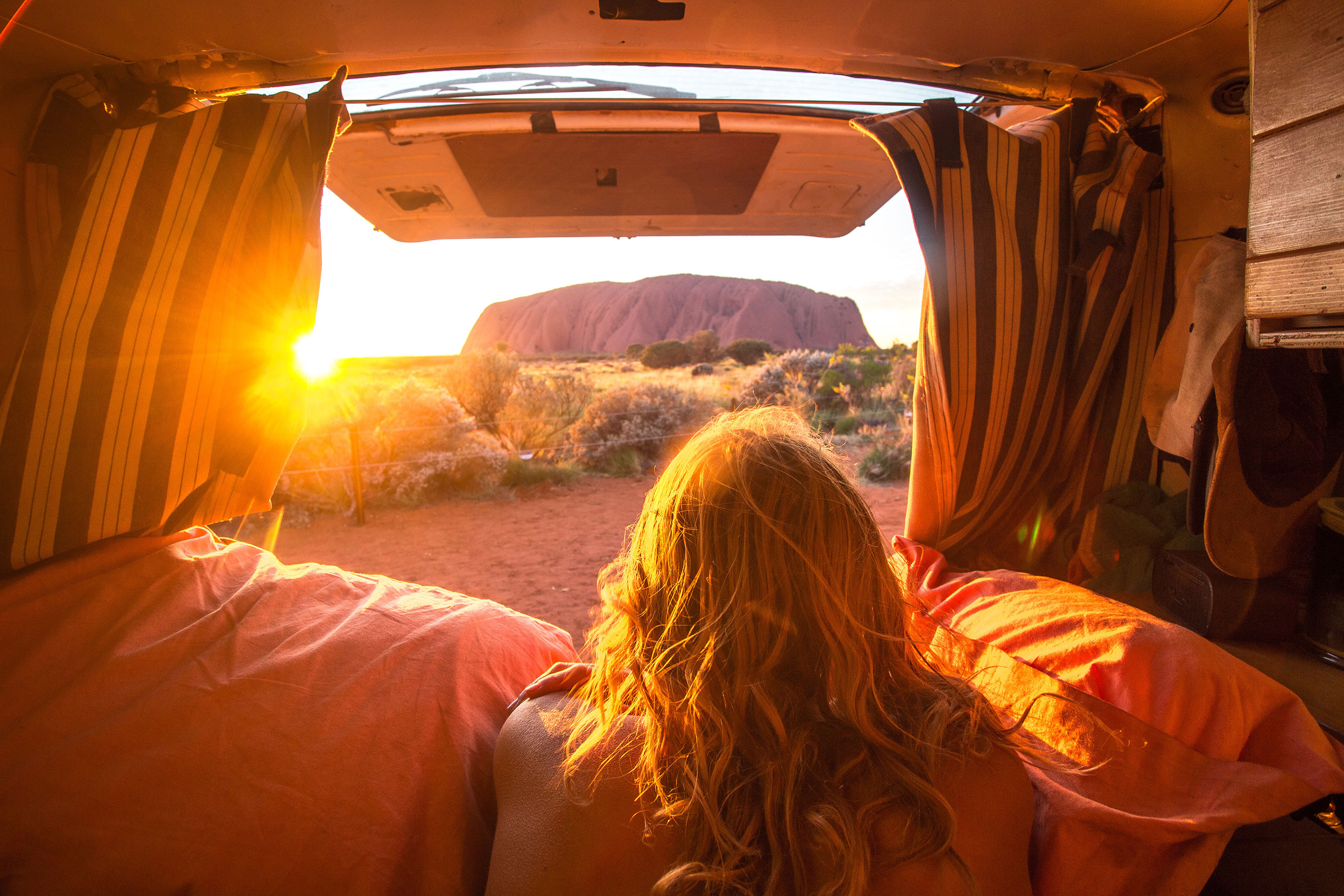 Uluru from a van