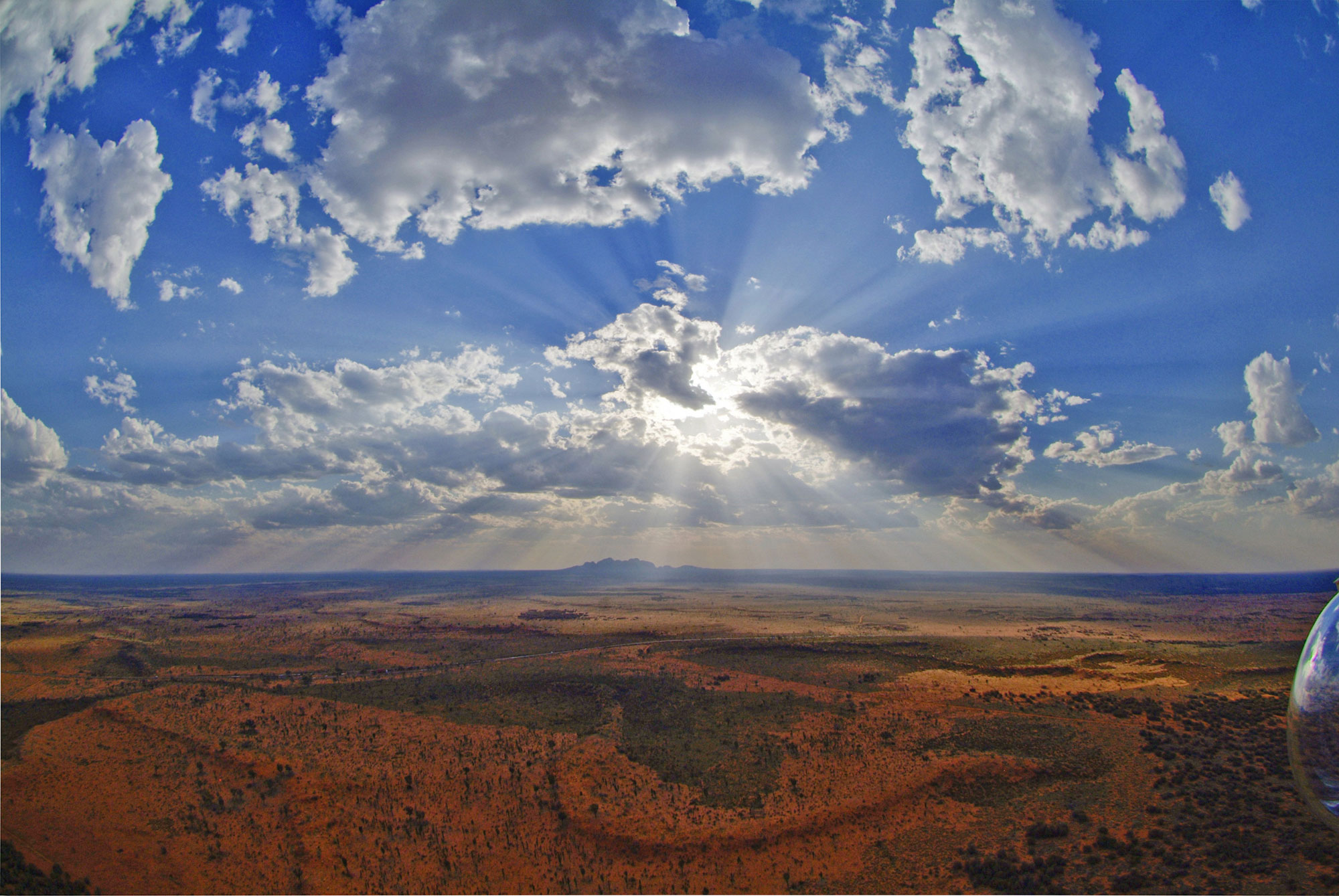 aerial view of the outback