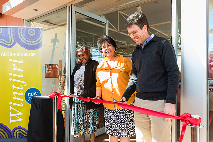 cutting of the ribbon