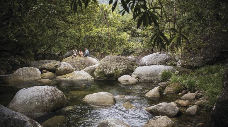 a creek at Mossman Gorge