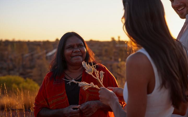 two women talking