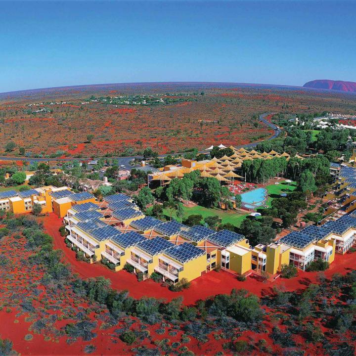 aerial view of Ayers Rock Resort