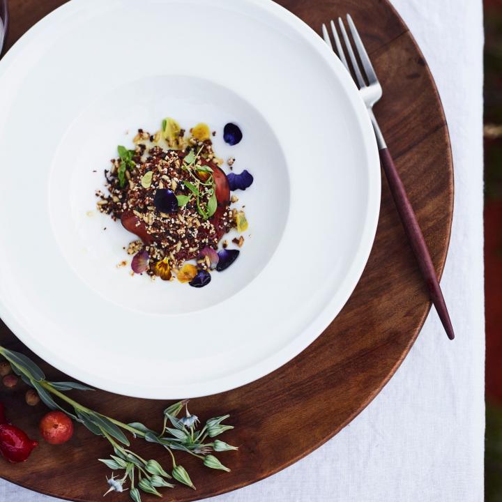 fine dining at Ayers Rock Resort Pressed Wallaby dish