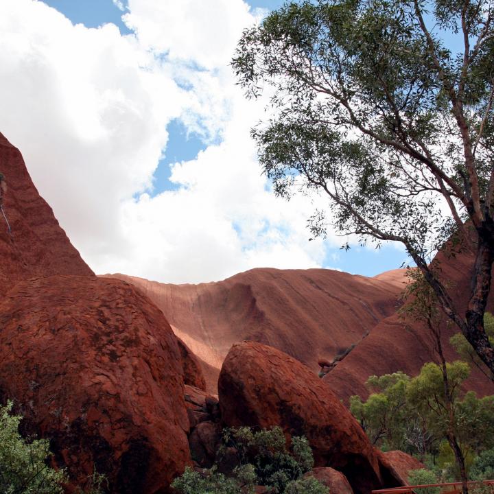 Uluru, looking up