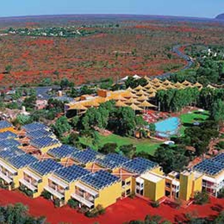 resort fisheye aerial