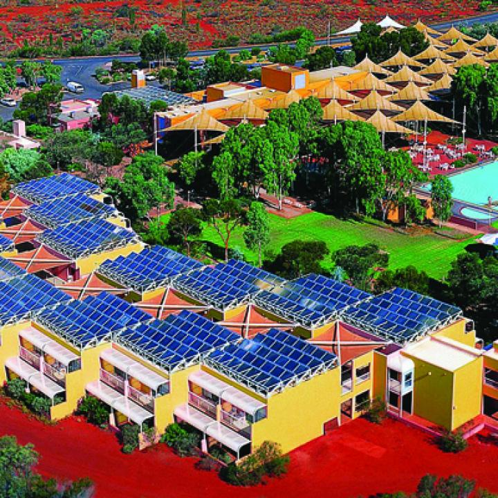 aerial view of resort