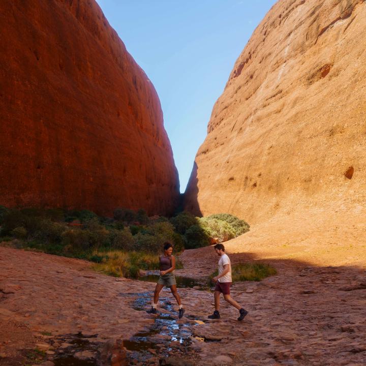 A couple hiking through Walpa Gorge