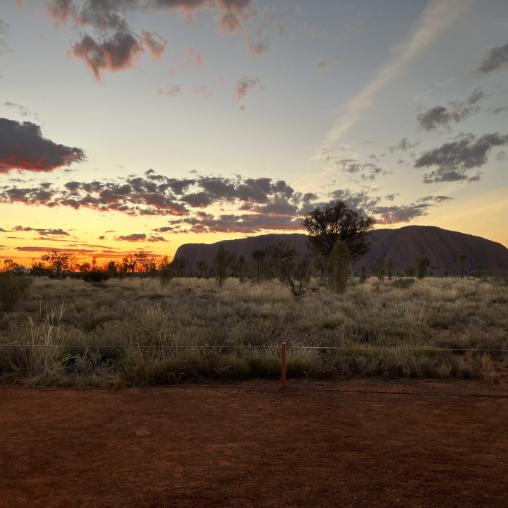 The last night on Uluru during sunset