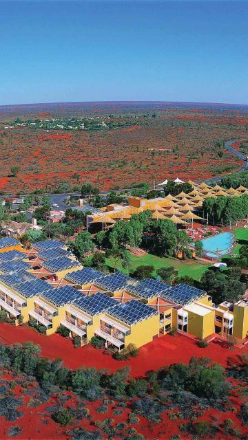 aerial view of Ayers Rock Resort