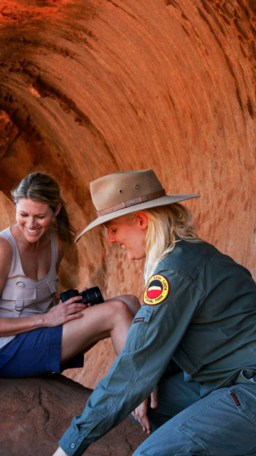 outside at Ayers Rock