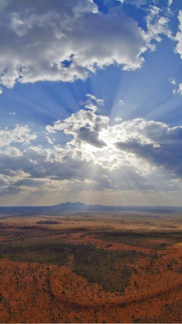 aerial view of the outback