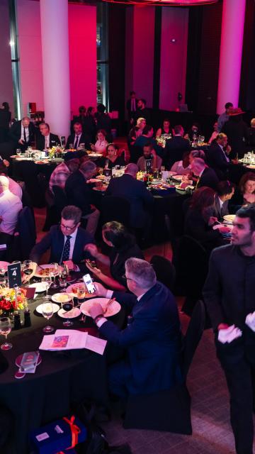 An event hall with guests attending the annual Anangu Communities Foundation Gala