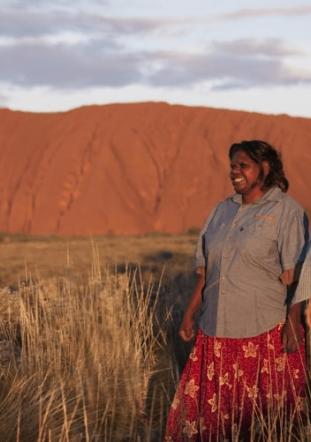 Indigenous woman with visitor