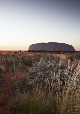 Sunrise next to Uluru